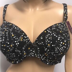 Cacique Lane Bryant Stars NWT Cotton T Shirt Bra 40 DDD
